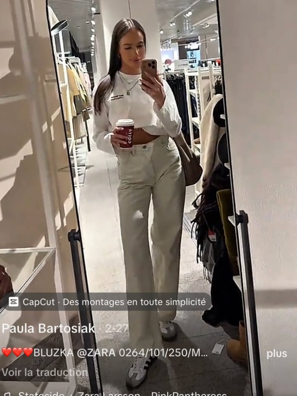 Zara ZW Baggy Cuffed Jeans NWT — Pale Sky Blue, Size 2 (EU 34) - Picture 11 of 14